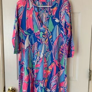 Lily Pulitzer 3/4 length sleeve sailboat dress